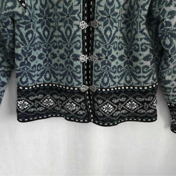 Icelandic Design Wool Sweater Cardigan Fully Lined Small - Picture 4 of 9